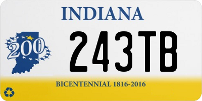 IN license plate 243TB