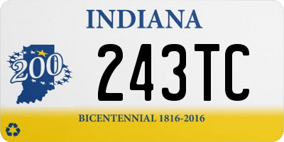 IN license plate 243TC