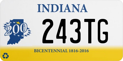 IN license plate 243TG