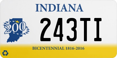 IN license plate 243TI