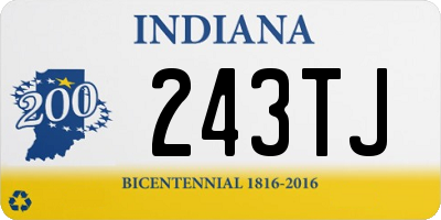 IN license plate 243TJ