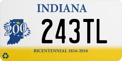 IN license plate 243TL