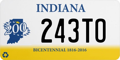 IN license plate 243TO