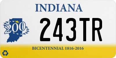 IN license plate 243TR