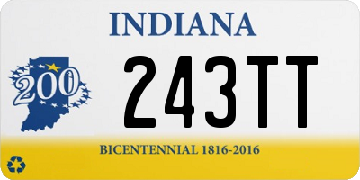 IN license plate 243TT