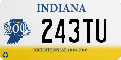 IN license plate 243TU