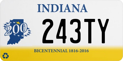 IN license plate 243TY