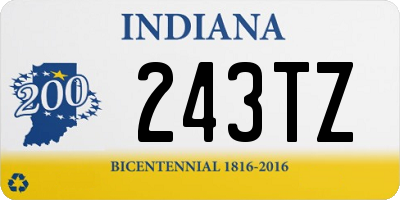 IN license plate 243TZ