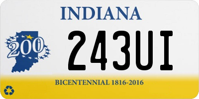 IN license plate 243UI