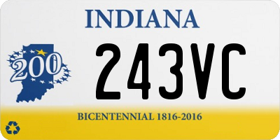 IN license plate 243VC