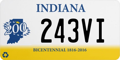 IN license plate 243VI