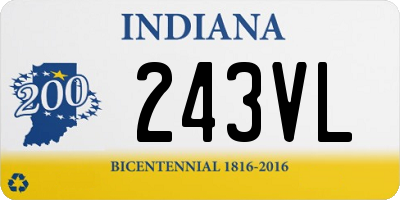 IN license plate 243VL