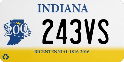 IN license plate 243VS