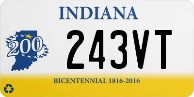 IN license plate 243VT