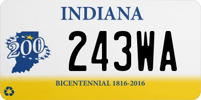 IN license plate 243WA