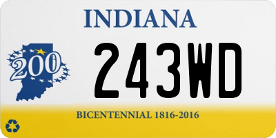 IN license plate 243WD