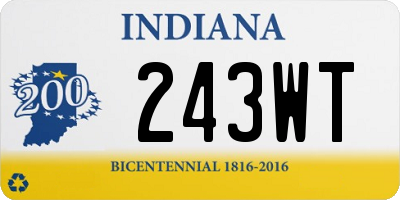 IN license plate 243WT