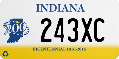 IN license plate 243XC