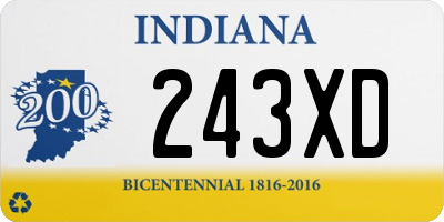 IN license plate 243XD