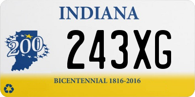 IN license plate 243XG