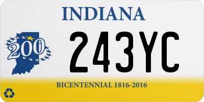 IN license plate 243YC