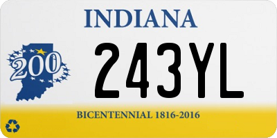 IN license plate 243YL