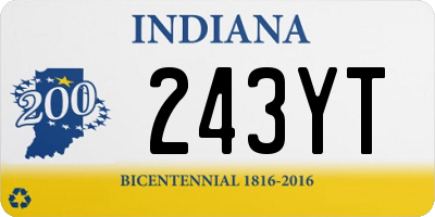 IN license plate 243YT