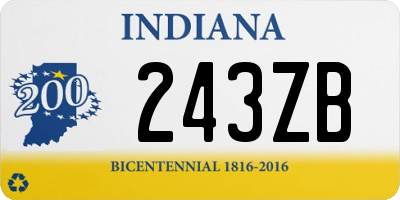 IN license plate 243ZB