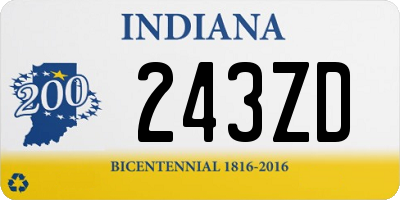 IN license plate 243ZD