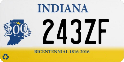 IN license plate 243ZF