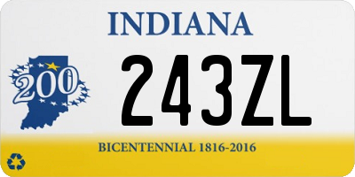 IN license plate 243ZL