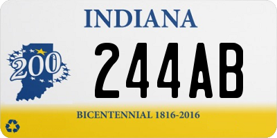 IN license plate 244AB