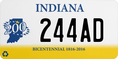 IN license plate 244AD