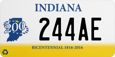 IN license plate 244AE