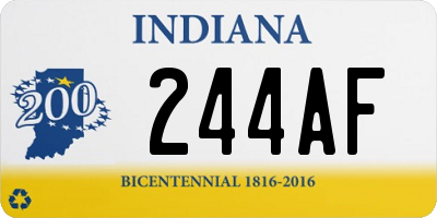 IN license plate 244AF