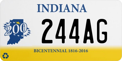 IN license plate 244AG