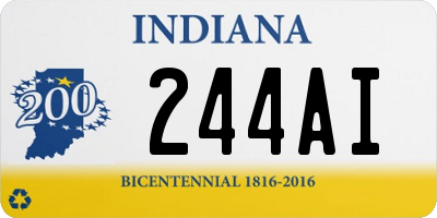 IN license plate 244AI