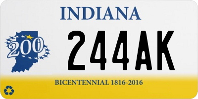 IN license plate 244AK