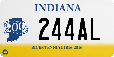 IN license plate 244AL