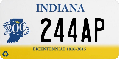 IN license plate 244AP