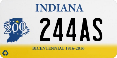 IN license plate 244AS