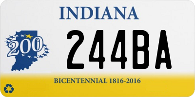 IN license plate 244BA