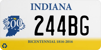 IN license plate 244BG