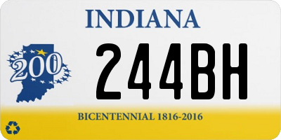 IN license plate 244BH