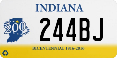 IN license plate 244BJ