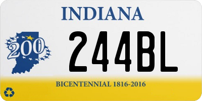 IN license plate 244BL