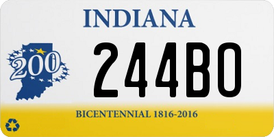 IN license plate 244BO