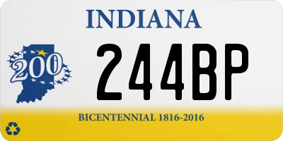 IN license plate 244BP