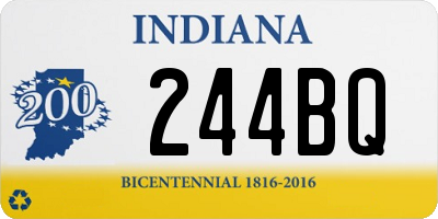IN license plate 244BQ