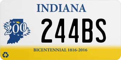 IN license plate 244BS